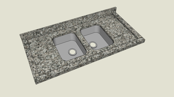 Mesada 120 cm con bacha Itabirá